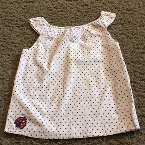 Vintage Gymboree red polka dot “Ladybug” top Sz 7